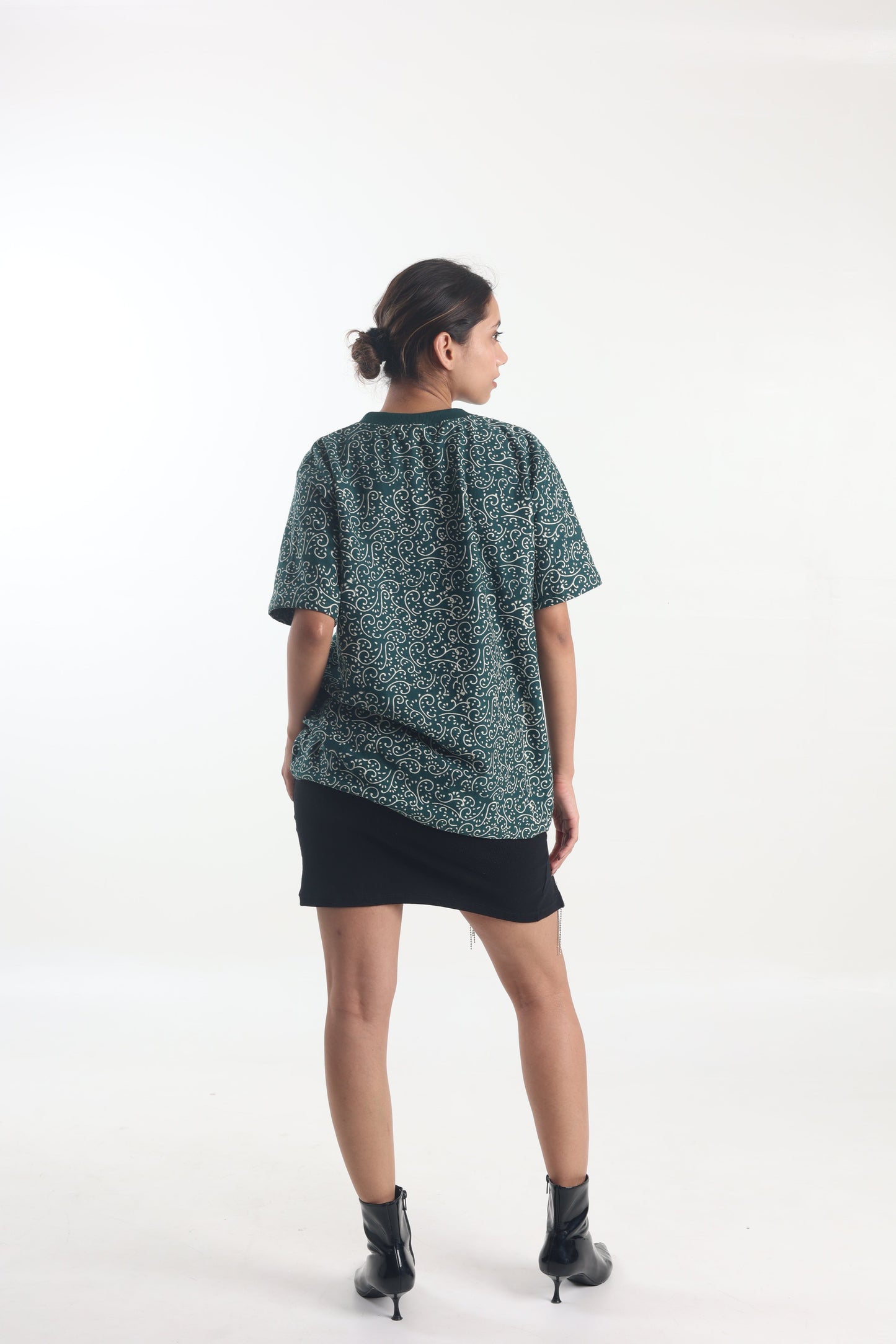 FOREST GREEN BLOCK PRINTED - Tshirt