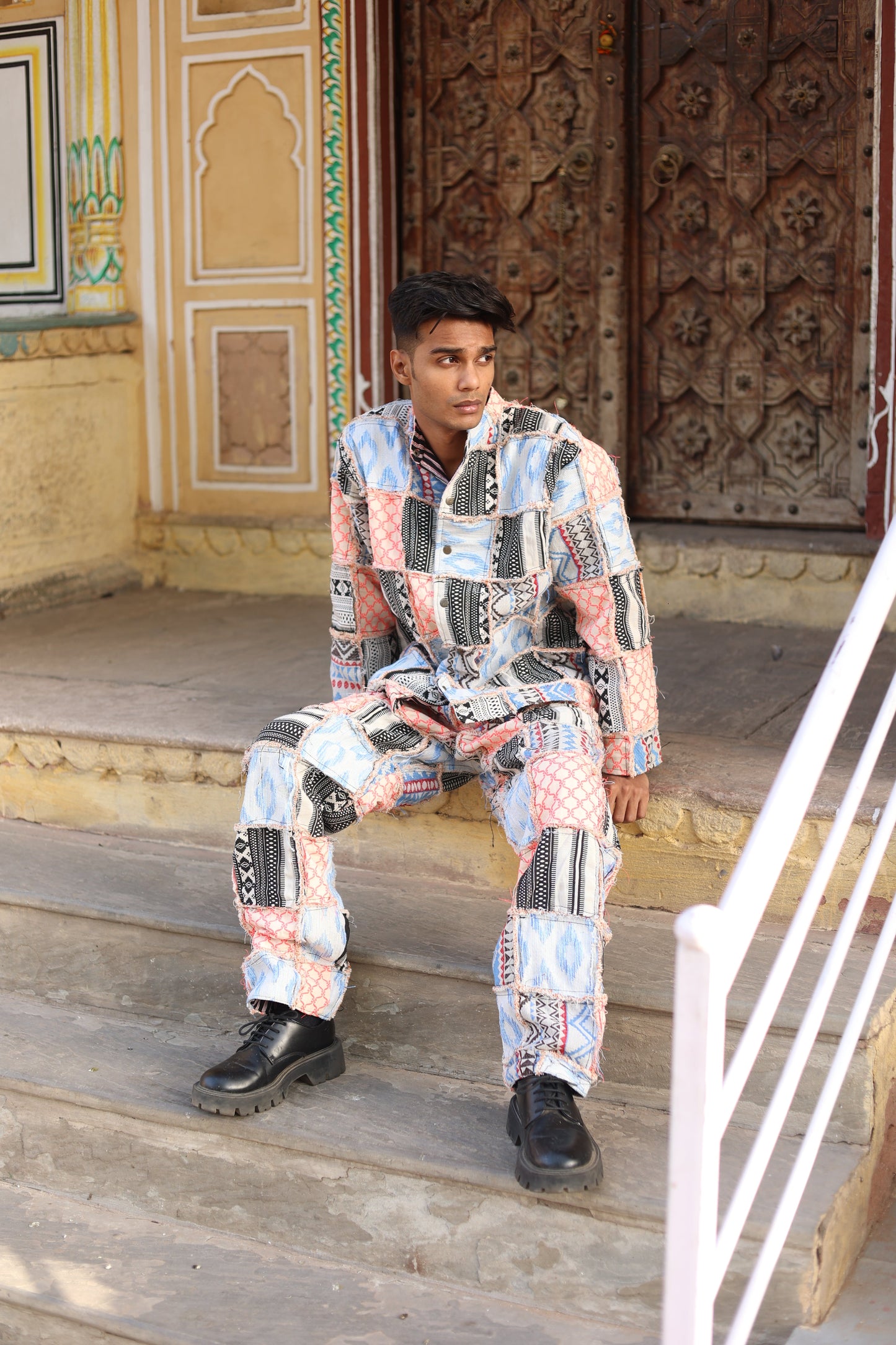 UPCYCLED PATCHWORK HANDWOVEN - JACKET
