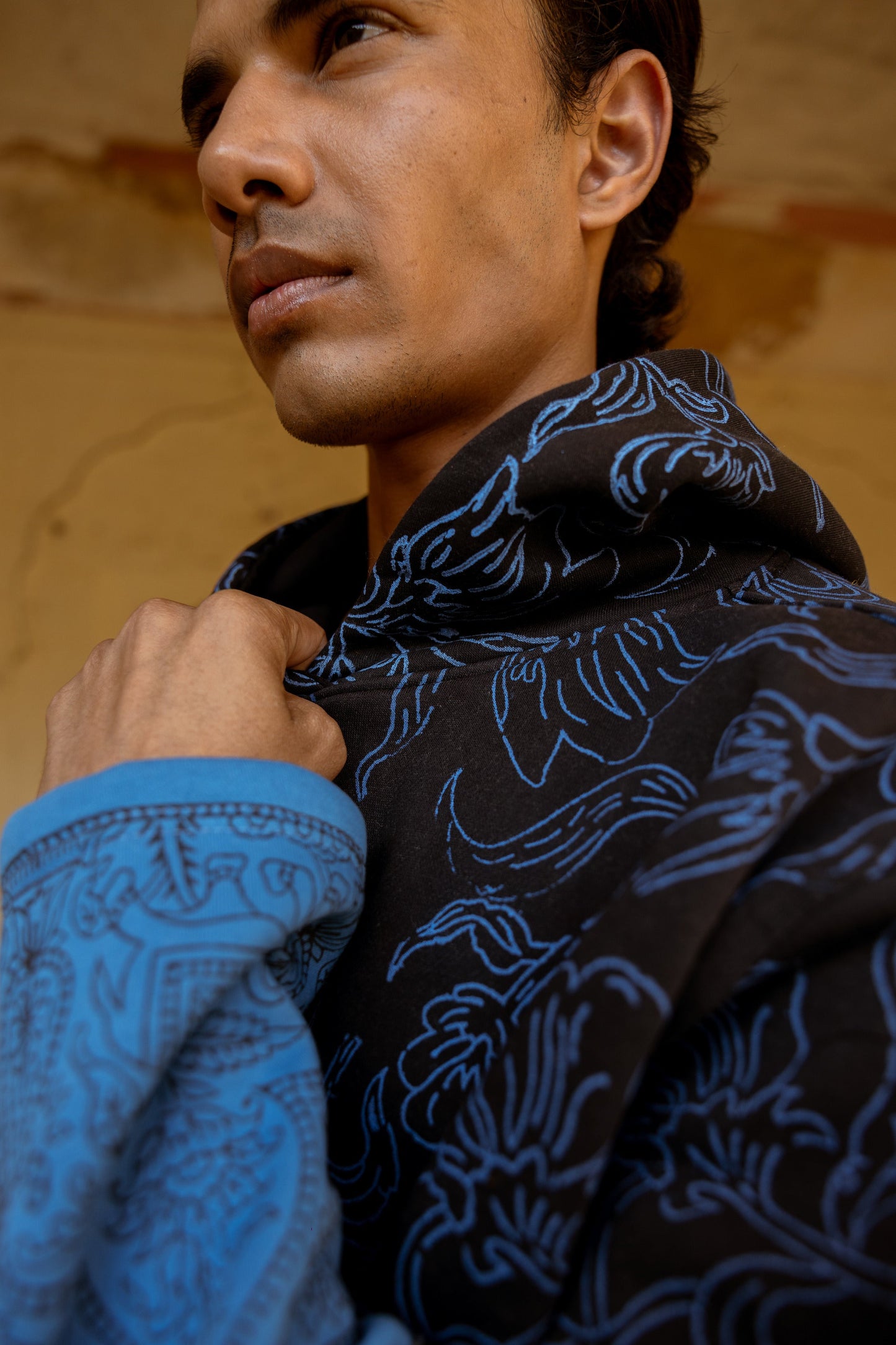 MIXED EMOTIONS BLOCK PRINTED - HOODIE