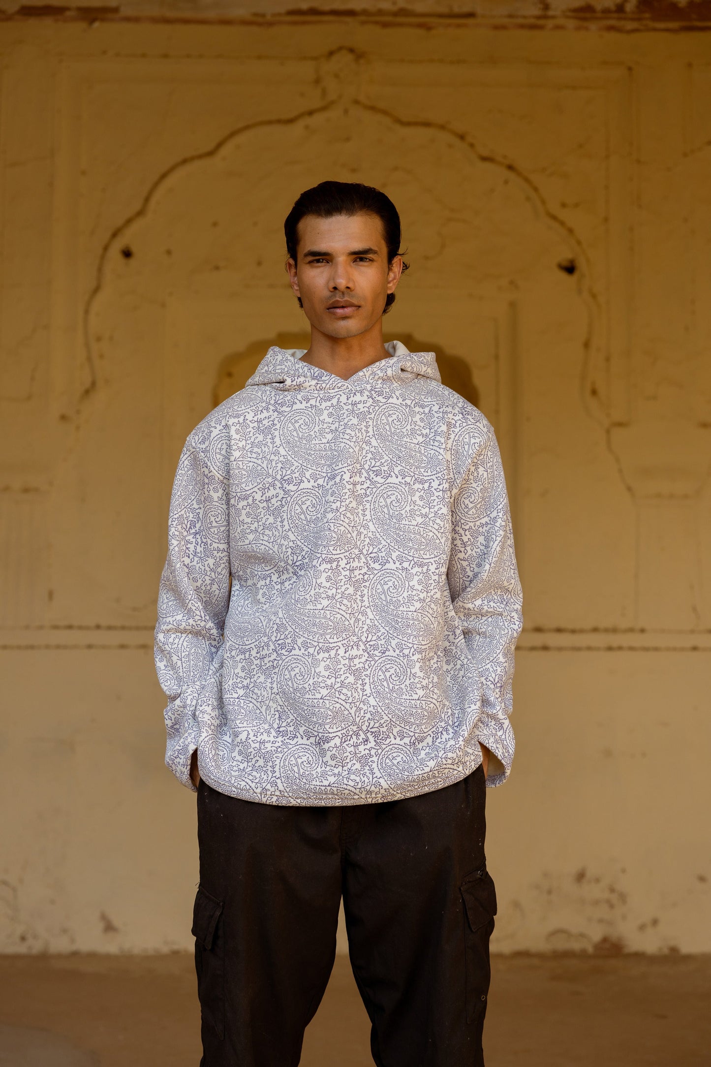 HERITAGE PURPLES BLOCK PRINTED - HOODIE