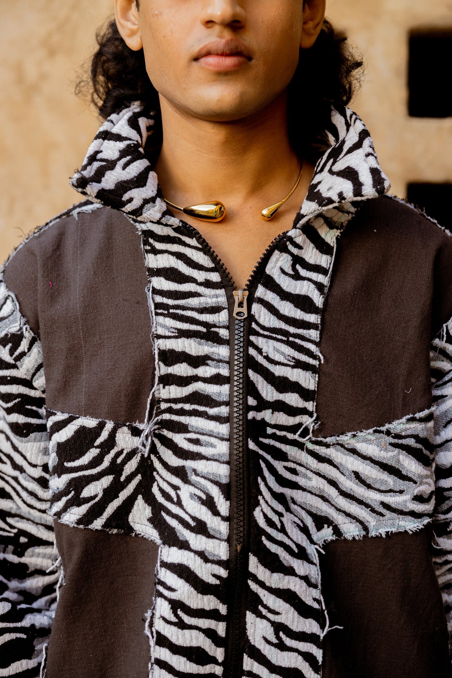 STRIPED EQUINE HANDWOVEN - JACKET
