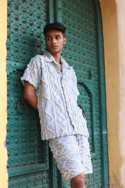 DENIM HANDWOVEN - SHORTS