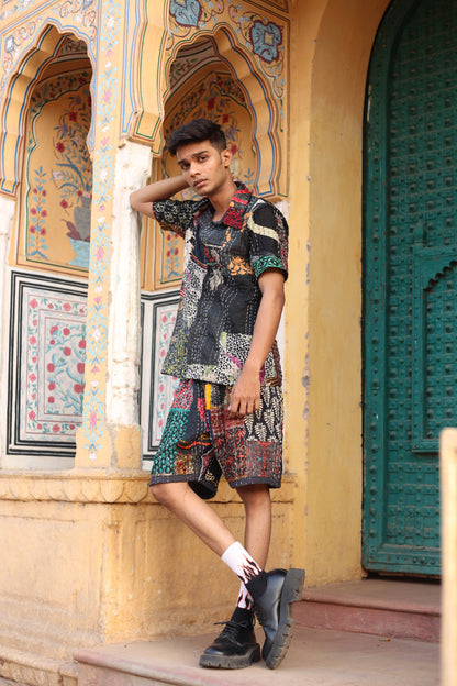 LALCHANDNI VINTAGE KANTHA - SHORTS