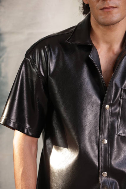 BLACK LEATHER - SHIRT