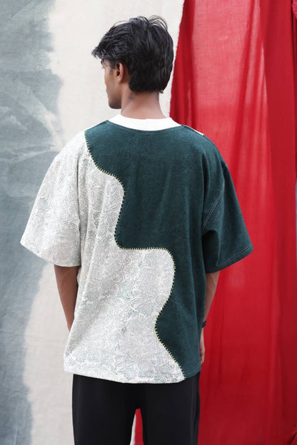 GREEN-WHITE FUSION - Tshirt