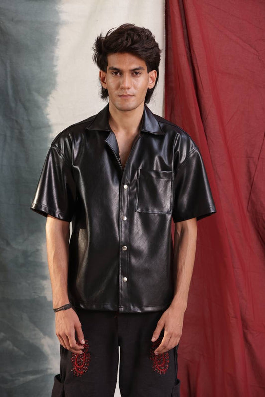 BLACK LEATHER - SHIRT