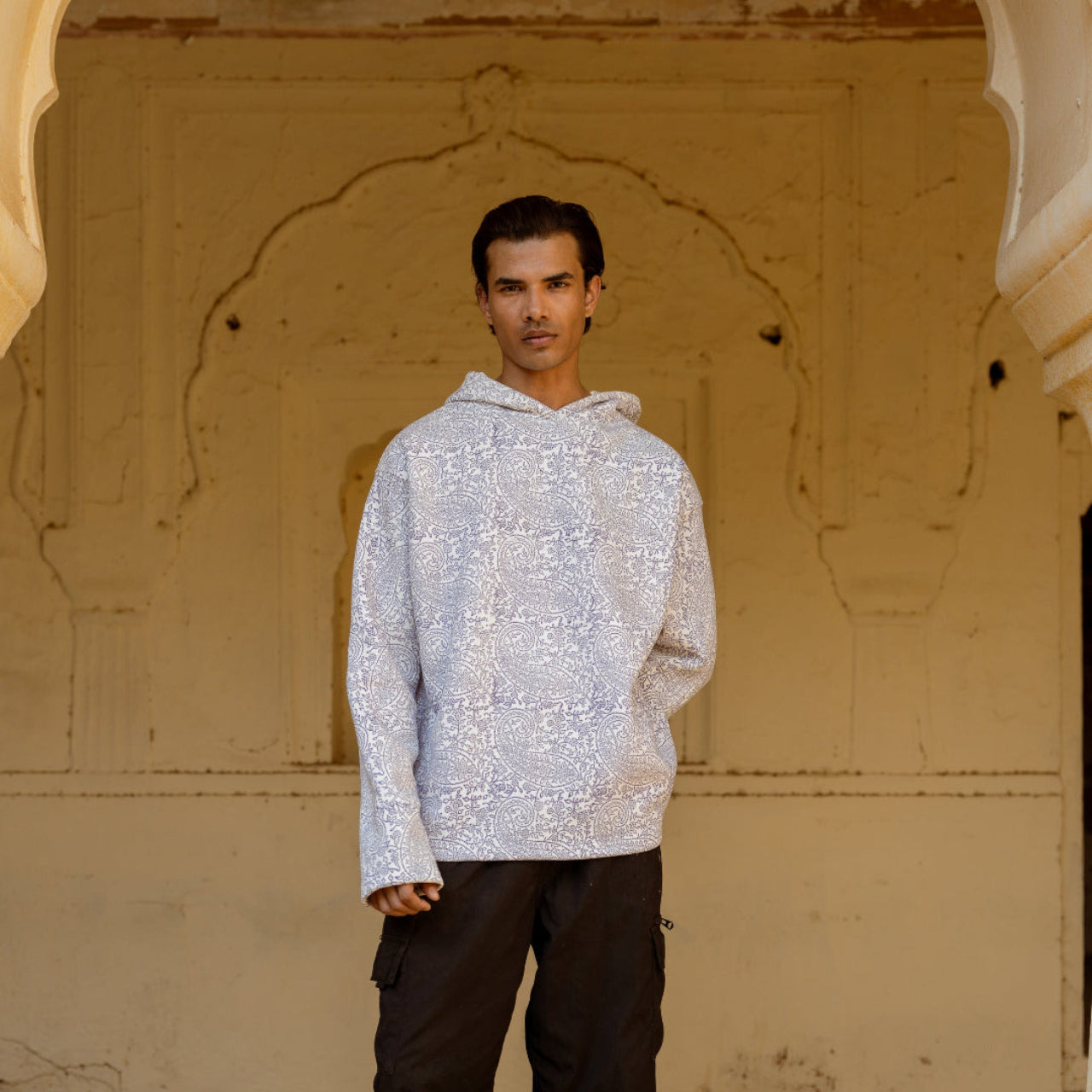 HERITAGE PURPLES BLOCK PRINTED - HOODIE