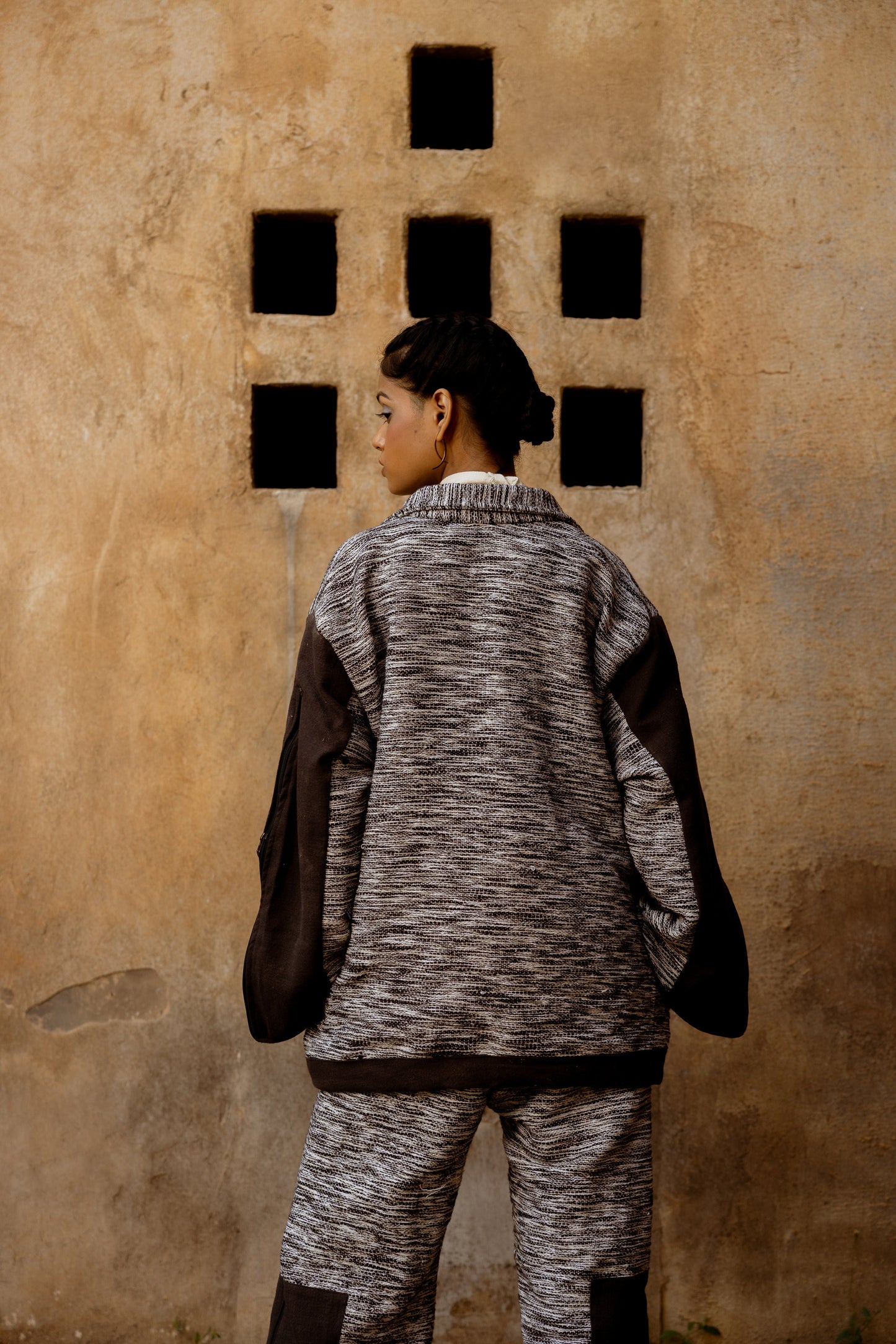 STARK CONTRAST HANDWOVEN - JACKET