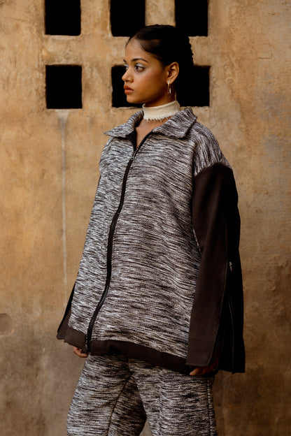 STARK CONTRAST HANDWOVEN - JACKET