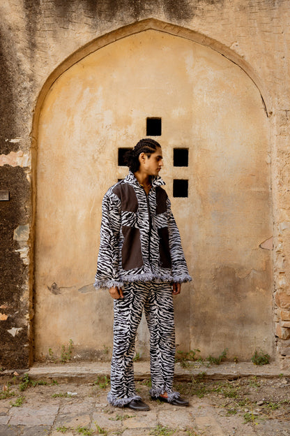 STRIPED EQUINE HANDWOVEN - JACKET