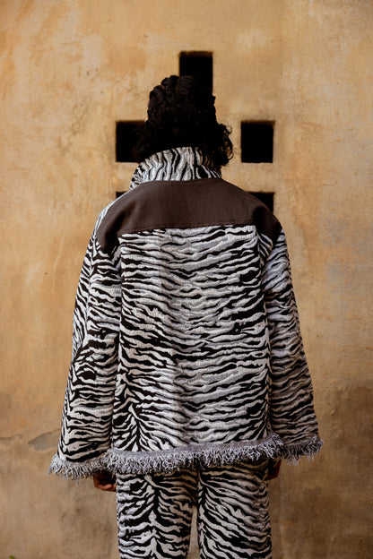 STRIPED EQUINE HANDWOVEN - JACKET