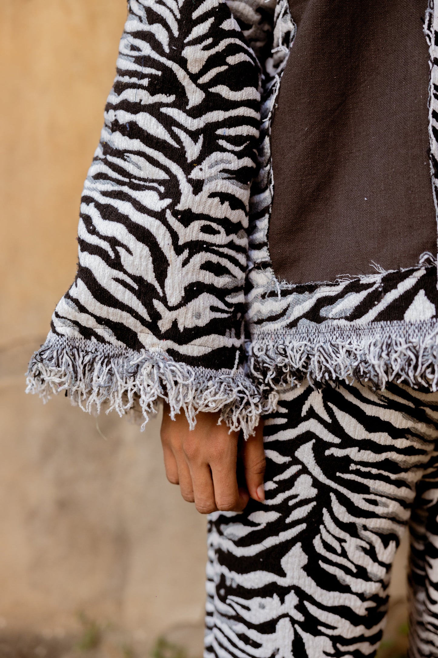 STRIPED EQUINE HANDWOVEN - JACKET